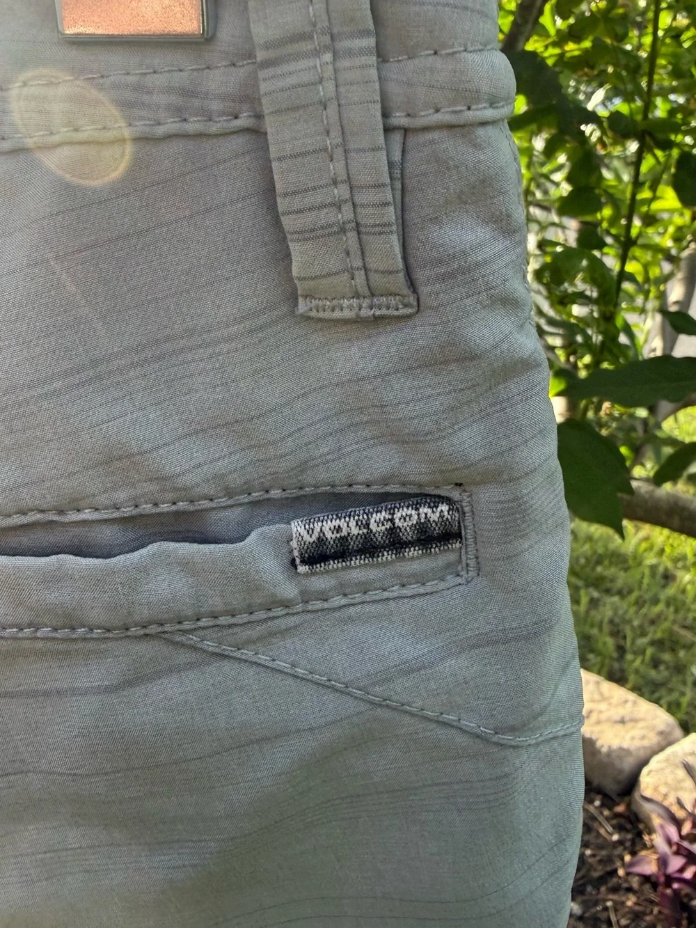 Volcom Light Gray Kids Chino Shorts